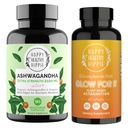 Gelukkige gezonde Hippie Glow for It Astaxanthine Supplement & Organic Ashwagandha Capsules
