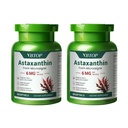 2 Bottles Astaxanthin 6 mg, Premium Astaxanthin Supplement with Antioxidant Activity, Supports Eye, Skin, Joint, and Immune System Health. Fresh Microalgae Source, Non-GMO, gluten-free - 120 softgels