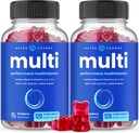 NutraChamps Multivitamine voor mannen, 240 Tel, Vitaminen A, B, C, D, E, Biotine, Zink, Heren Gummy Multivitaminen Supplement, Kauwbare Dagelijkse Multi Gummy Vitaminen voor mannen (pakket van 2)