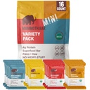 Mammoth Bar Mini - Variety Pack van onze Mini Organic Protein Bars Gemaakt met Premium Noten & Egg White Protein • Biologische • Paleo • Glutenvrij • GGO-vrij • Raw - 16 Mini Bars