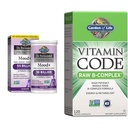Garden of Life Dr. Formulated Probiotics Mood+ Acidophilus Probiotic Supplement & Vitamine B Complex - Vitaminecode Raw B Complex - 120 Vegan Capsules