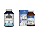 Garden of Life Dr. Formulated Advanced Omega Fish Oil & Multivitamine for Men - Vitamine Code Mannen Raw Whole Food Vitamine Supplement met Probiotica, Vegetarische, 240 Capsules