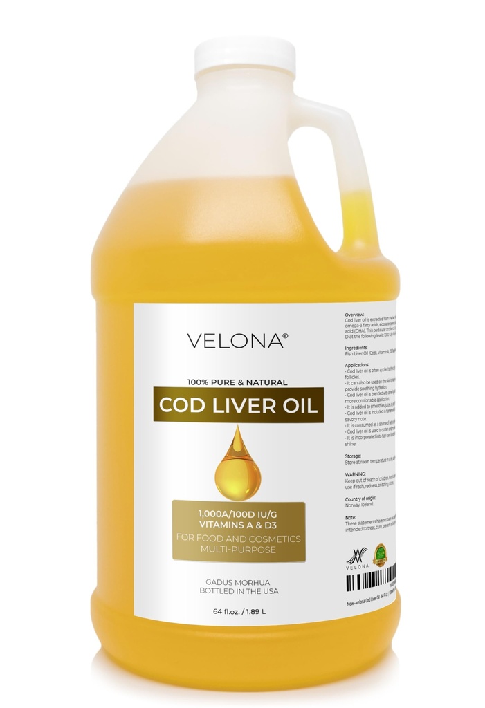 velona kabeljauwleverolie - 64 Fl Oz 