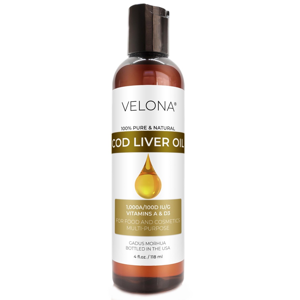 velona kabeljauw leverolie - 4 Fl Oz 