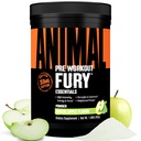 Animal Fury Pre Workout Powder - Green Apple, 350mg Cafeïne, BCAA Aminozuren, 2g Beta Alanine, Citrulline & Tyrosine, Energy, Focus, Strength, Endurance, Preworkout voor mannen en vrouwen, 30 porties