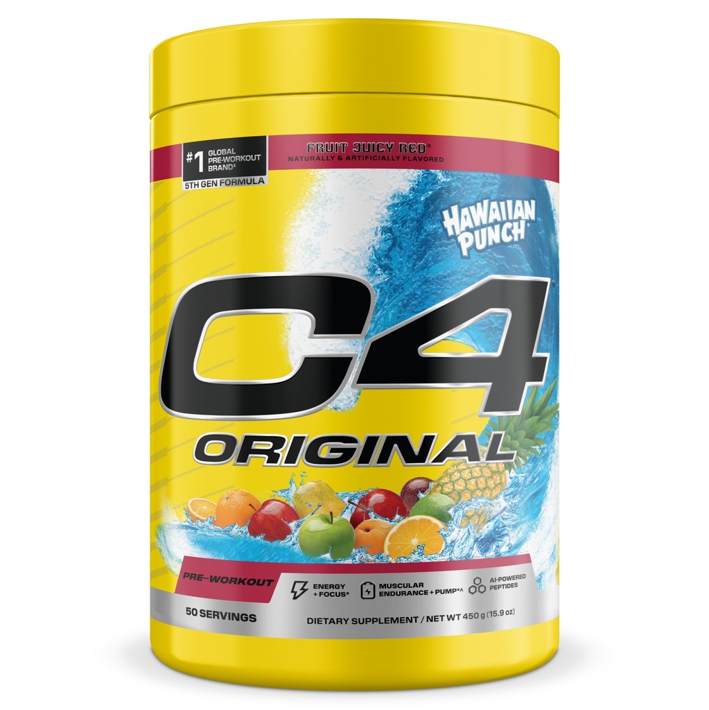 Cellucor C4 Original Pre workout - Pre-Workout for Endurance, Focus & Performance with 200mg Cafeine, Beta-Alanine, Createine Nitraat, L-Arginine & PeptiPump 