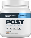 Transparante Labs Post - Post-workout Recovery Muscle Builder w/L-Glutamine, Creatine Monohydraat, & Carnipure L-Carnitine L-Tartrate for Muscle Recovery & Building - 30 Servers, Orange