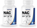 Nutricost N-acétyl L-Cysteine (NAC) 600mg, 120 capsules végétariennes - Non-OGM, sans gluten, capsules végétariennes (paquet de 2)