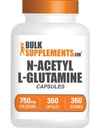 BulkSupplements.com N-Acetyl L-Glutamine Capsules - Glutamine Supplement, Aminozuren Supplement - Glutenvrij, 1 capsule per portie (750 mg), 360 aantal (pakket van 1)