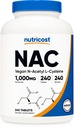 Nutricost N-Acetyl L-Cysteine (NAC) 1000 mg, 240 Vegan tabletten - GGO-vrij, glutenvrij, vegetarisch supplement