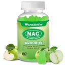 NAC Gummies pour adultes et enfants 1200mg, Supplément NAC N-acétyl Cysteine, Soutien immunitaire,NAC Chewable Support Foie Santé, Sans sucre, Saveur de pomme verte