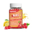 NAC Gummies 800mg pour les adultes et 400mg pour les enfants, NAC Supplément N-acétyl Cysteine, sans sucre - 60 Gummies végétaliennes, supplément antioxydant, soutien immunitaire