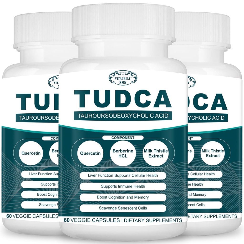 2200MG TUDCA leversupplementen - Bile Salts Supplement Complex for Liver Detox & Cleanse, Gallblad Cleanse, Digestieve Gezondheid 180 Capsules