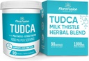 Flora Fusion TUDCA de Dr Miller avec extrait de chardon de lait, 1000mg par portion, supplément de nettoyage du foie et de la vésicule, soutient la fonction du foie, 90 capsules (approvisionnement de 45 jours)