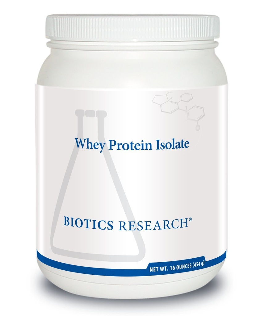 Recherche en biotique WHEY Protein Isolate Non aromatisé 20 grammes - Poudre de protéines non-OGM délicate non dénaturée - Soutient la croissance musculaire, l'énergie, des facteurs immunitaires élevés (IgG, Lactoferrine), sans sucre, 20 portions
