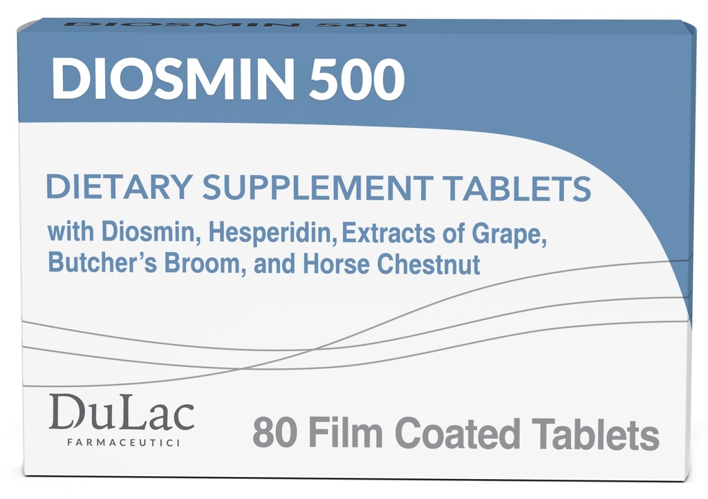 Dulac Diosmin 500, Micronized Diosmin Hesperidin Dieetsupplement 1000mg per portie, Horse Chestnut Extract, Slager