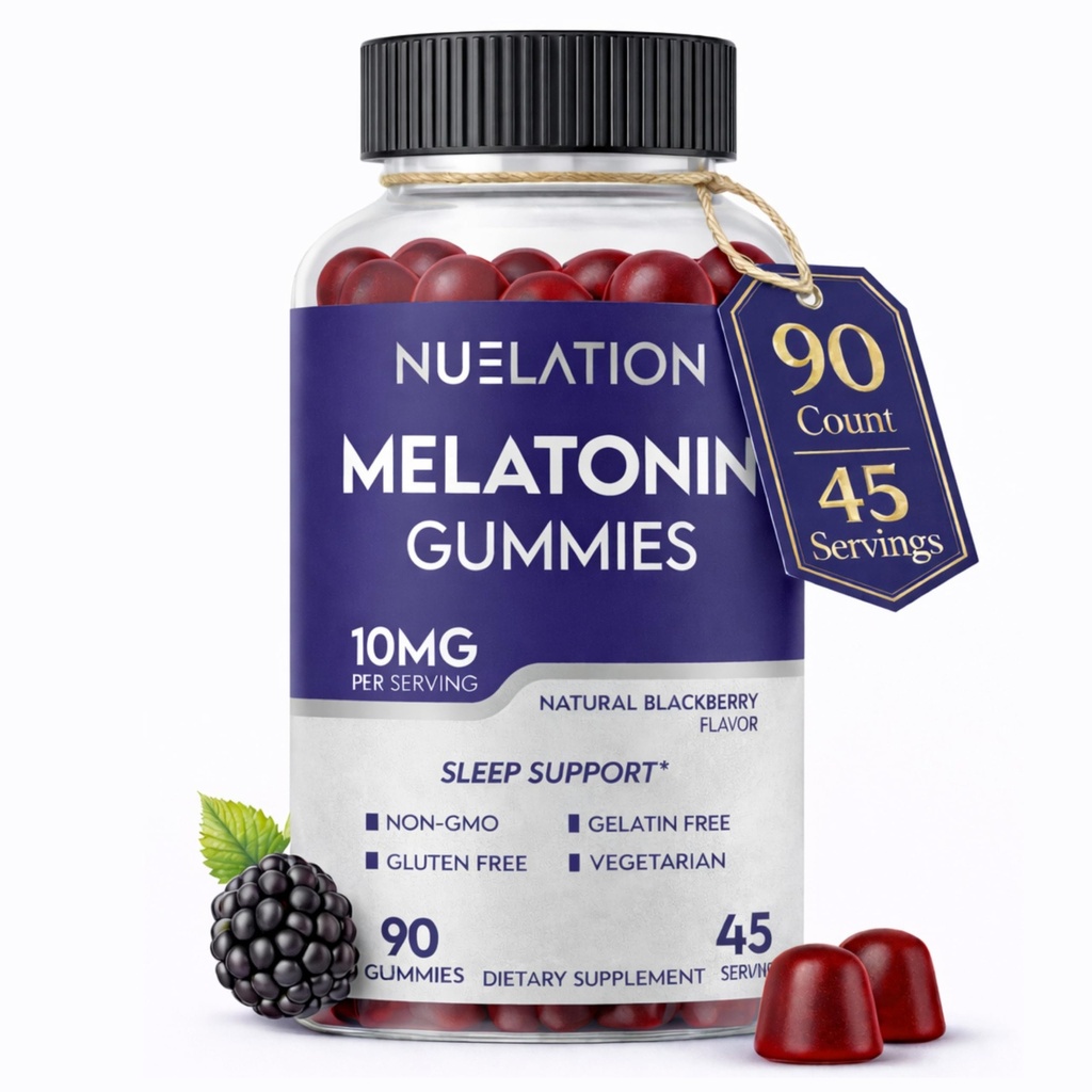 10mg Melatonin Gummies 45 Days Supply. Melatonin Gummies for Adults. Gelatin-Free, Vegetarian. Support Sleep, Relaxation, Focus, Energy Rejuvenation