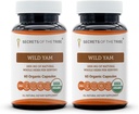 Geheimen van de Stam Wild Yam Capsules 1000 mg Responsible gekweekte USDA Biologische Wild Yam (Dioscorea Villosa) Gedroogde Wortel, Hormone Ondersteuning Supplement (2x60 Capsules)
