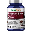 Pygeum Bark, Non-GMO, Vegan, 450mg, 180 Veg Capsules - 180 Servings | Botanical 10:1 Pygeum africanum, 13% Phytosterols, Suitable for Adults, Manufactured in cGMP Registered Facility USA