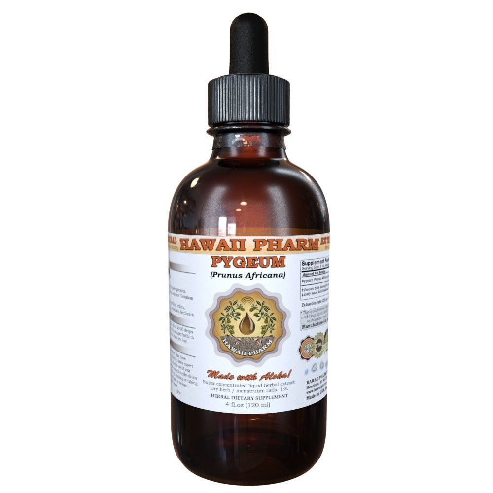 Hawaii Pharm Pygeum (Pygeum Africanum) Liquid Extract, Tincture, Herbal Supplement, Made in USA, 2 fl.oz