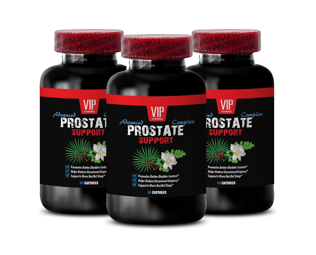 Saw Palmetto for Prostate Support - Prostate Support - Pygeum for Prostate Wellness, Red Raspberry and Prostate Health, Graviola Leaf for Immune Protection, Green Tea 3 Bottles 180 Caps