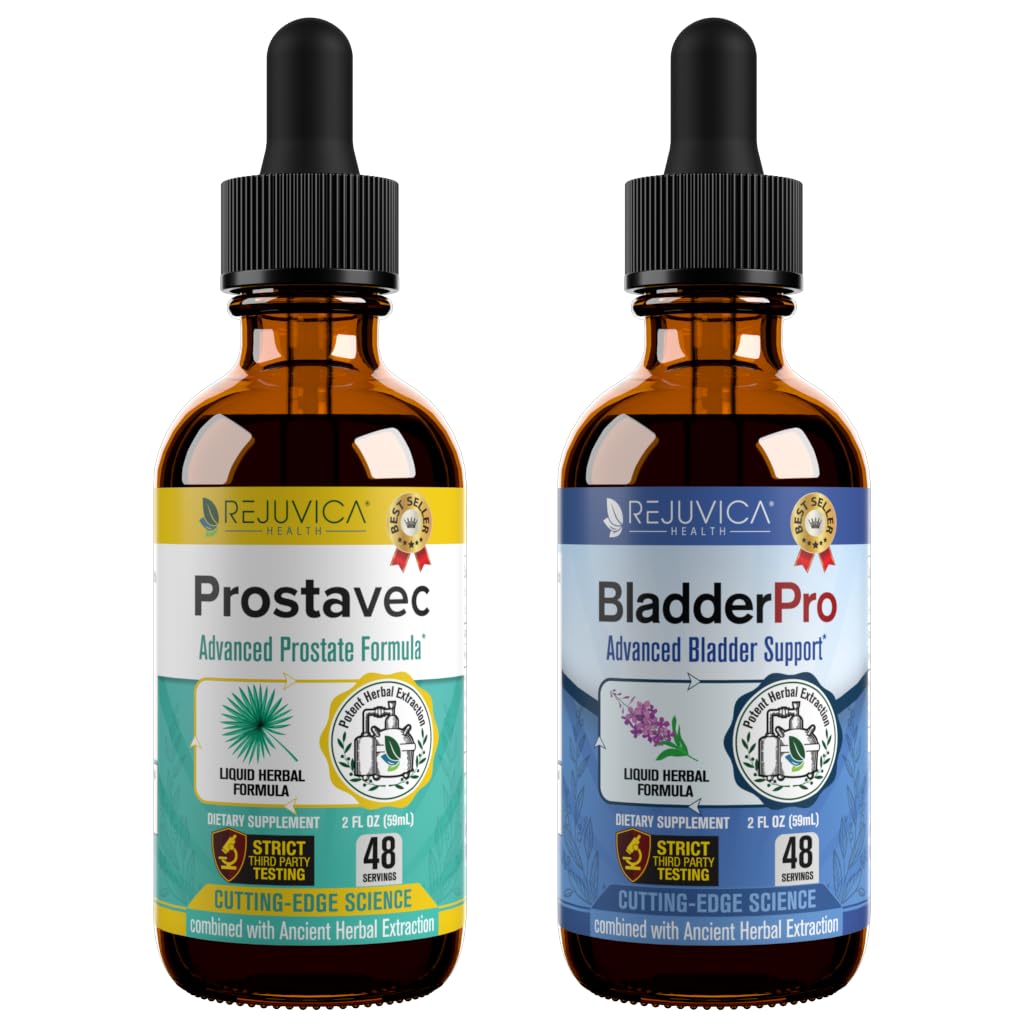 Rejuvica Health Prostavec + BladderPro Bundle - Advanced Prostate & Bladder Support Bundles - Liquid Delivery for Better Absorption