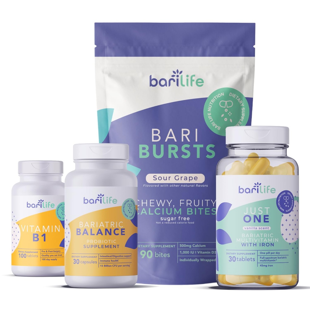 Bari Life Gastric Sleeve en Gastric Bypass Vitamine en Supplement Starter Kit (Grape)