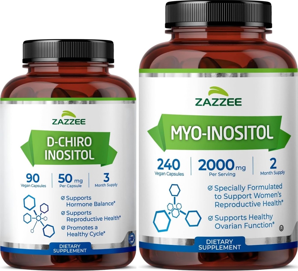 Zazzee 40:1 Ratio Myo en D-Chiro Inositol Supplement voor vrouwen 