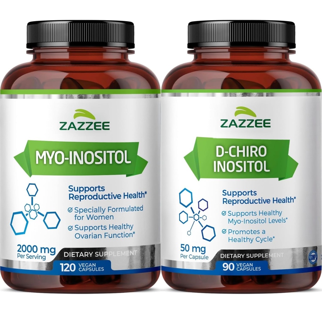 Zazzee 40:1 Ratio Myo en D-Chiro Inositol Supplement voor vrouwen 