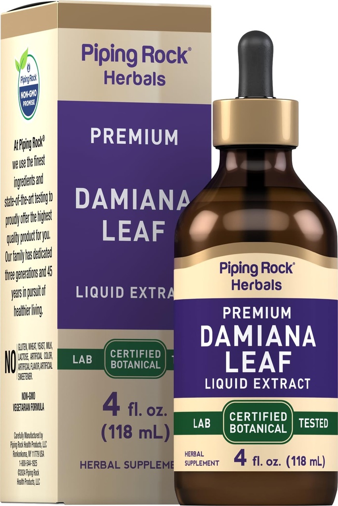 Piping Rock Damiana Leaf Herb Tinctuur 4 fl oz 