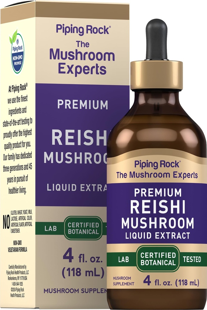 Piping Rock Reishi Paddestoel Extract Tinctuur 