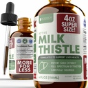 Rejuvica Health Active Milk Thistle 4oz XL Super Size - Advanced Milk Thistle Seed Liquid Extract Drops - Kan de lever ondersteunen - Vegan Sugar Free Non GMO Tinctuur