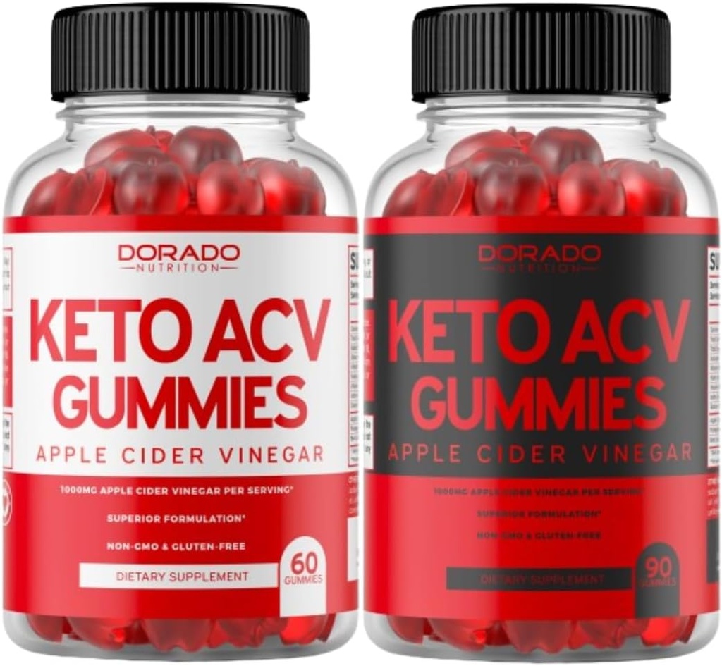 Keto ACV Gummies (60 Count) en Keto ACV Gummies (90 Count) for Weight Loss Advanced Formula (1000mg) Support Healthy Digestie & Metabolisme - Delicious Apple Flavor, Non-GMO, Vegan & Made in USA