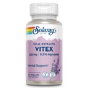 SOLARAY Vitex Berry Extract 225 mg - Supplément de chasteberry pour les femmes - Soutien à l'équilibre hormonal traditionnel - Chaste Tree Berry - Vegan, Lab Vérifié - 60 portions, 60 VegCaps
