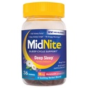 MidNite Sleep Deep Extra Strength, 10 mg Melatonin aide au sommeil, non-habitant formant, supplément alimentaire à base de plantes pour adultes, sans médicament, sans gluten, sans lactose, sans végétarienne, 36 gommes