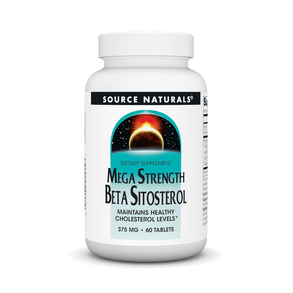 Source Naturals Mega Strength Beta Sitostérol 375mg - 60 comprimés