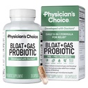 KEUZE voor artsen Bloat & Gas Probiotic 5-in-1 Proactieve ondersteuning + dagelijkse verlichting - Digestie & Gut Health - Kruiden, spijsverteringsenzymen, post & prebiotica - Gasrelief voor volwassenen - Vrouwen & mannen - 30ct