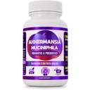 Vertraagde release Akkermansia GLP-1 Probiotic met Berberine en Oplosbare Beta-Glucan Prebiotic Fiber; 3 miljard AFU, 60 capsules (2 maanden levering) voor Gut Health Ondersteuning