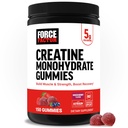 Krachtfactor Creatine Monohydraat Gummies, NSF gecertificeerd, 5g dosis voor mannen en vrouwen ter ondersteuning van spier, kracht, herstel, cognitieve gezondheid en geheugen, gemengde bessen, 150 Gummies