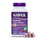 Natrol Ultra Sleep 3-in-1 100% Drugvrije slaaphulp Blend met Melatonine, GABA & Botanicals, Dieetsupplement, Non-Habit vorming, 30 Fast Solution Tablets