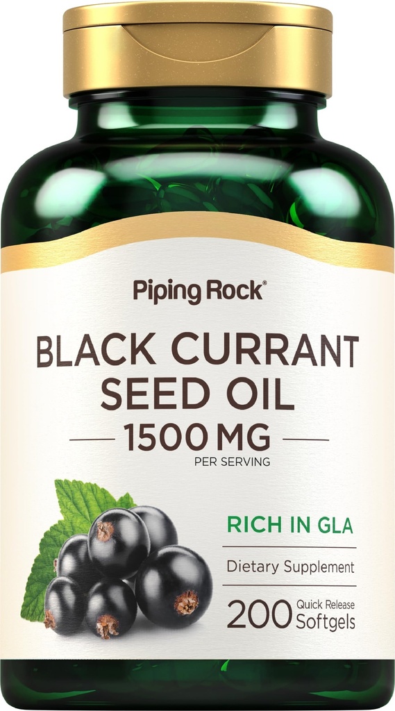Piping Rock Black Currant Seed Oil Softgel Capsules 