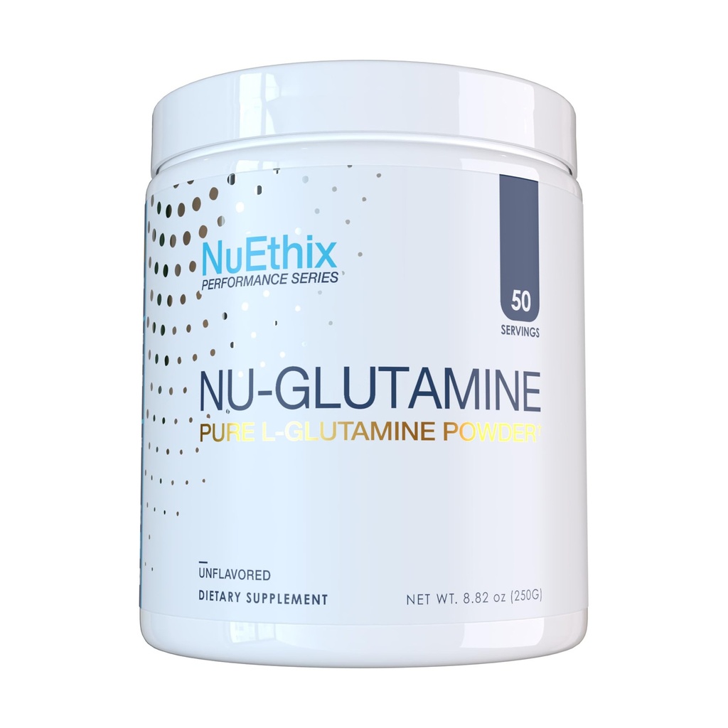 Nu-Glutamine Pure L-Glutamine Powder for Muscle Growth & Recovery & Soreness - Maximize Your Performance and Workout - 5g per Serving - 50 Servings