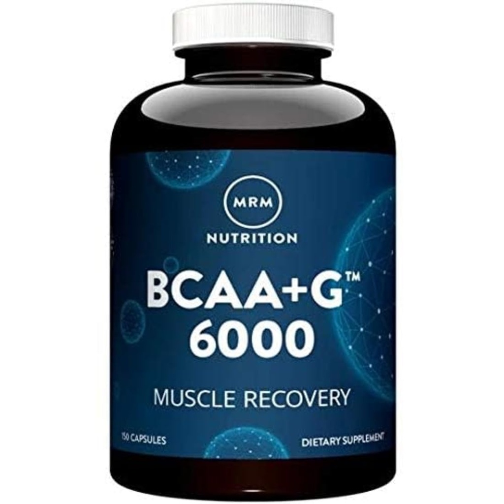 MRM Nutrition BCAA+ Récupération musculaire 6000 mg - pour les femmes et les hommes - 6g d'acides aminés par portion, complexe de complément de récupération avec L-glutamine, végétalien, sans gluten - 25 portions