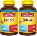 Nature Made Fish Oil Omega 3 Supplementen, 1000 mg Softgels, Omega 3 Visolie voor gezonde hartondersteuning, 90 Softgels, 45 dagen levering (pakket van 2)