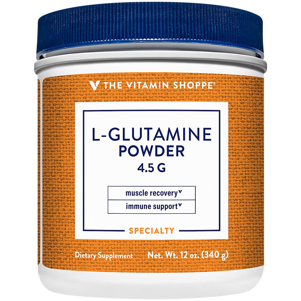 The Vitamin Shoppe L-Glutamine - Muscle Recovery, Gut Health & Immune Support, Free Form Amino Acid