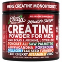 Clean Nutra Createine Powder for Men + HMB BCAA L Arginine L Citrulline Tongkat Ali Saw Palmetto Ashwagandha Collageen Flax Seed Turmeric Preworkout Stevia Nitric Oxide L Glutamine Aminozuren