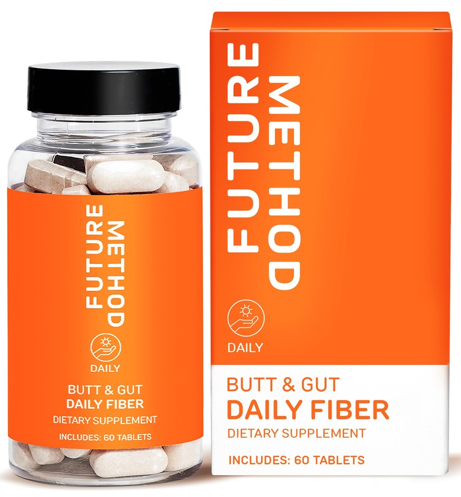 TOEKOMSTIGE METHODE Fiber Supplement, Acacia en Psyllium Husk Fiber Pillen voor spijsvertering (60ct)