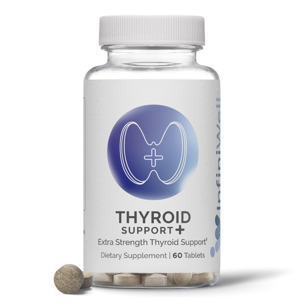 InfiniWell Thyroid Support+ - Targeted Thyroid Support Complex - Bevorder Hormone Signaling, Metabole Health & Mitochondrial Energy Production - met Guggulsterone E-Z (60 tabletten)