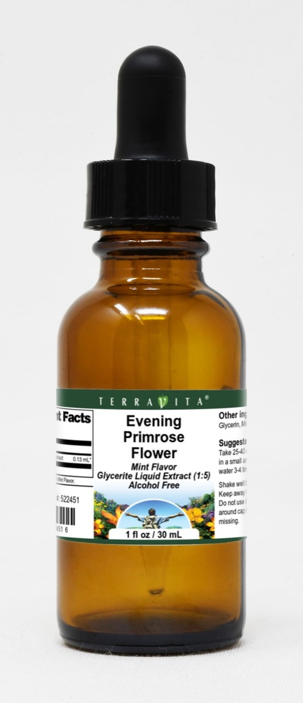 Evening Primrose Flower Glycerite Liquid Extract (1:5) - Mint Flavored (1 oz, ZIN: 522451)
