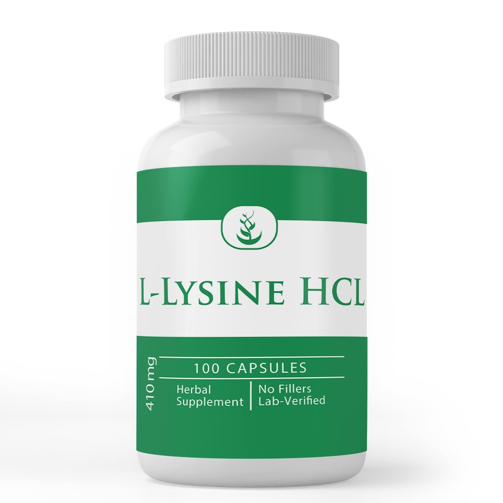 PURE ORIGINEEL INGREDIËNTEN L-Lysine HCL (100 capsules) Altijd zuiver, Geen additieven of fillers, Lab geverifieerd